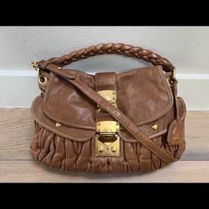 Miu miu matelasse coffer bag